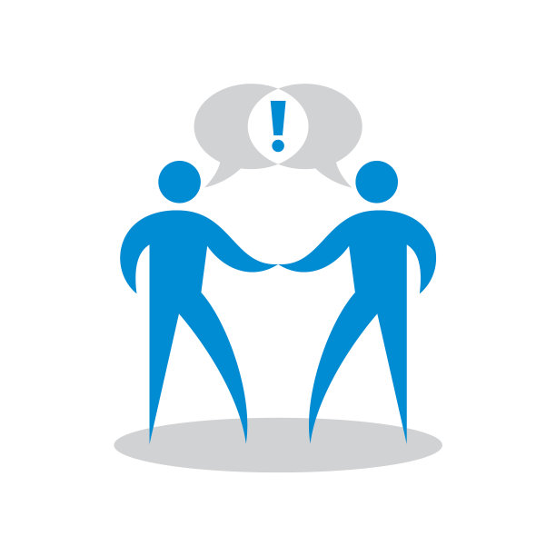 人们的友谊交谈-标志模板图片下载