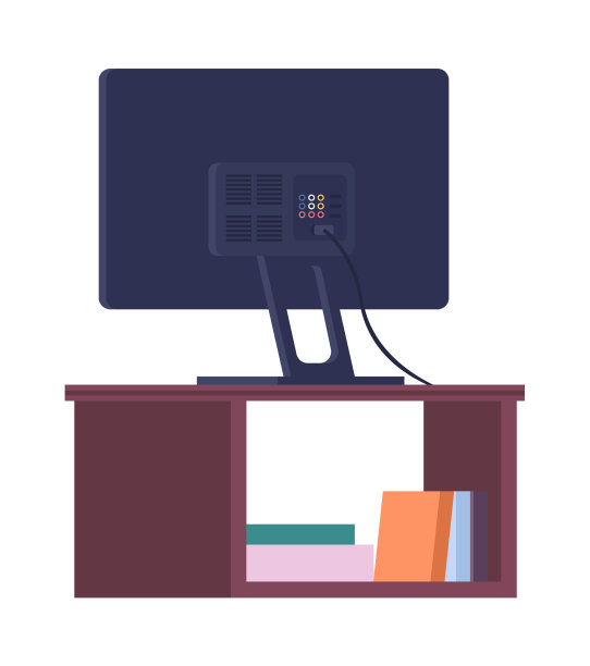 电视架子上的电视木架图片下载