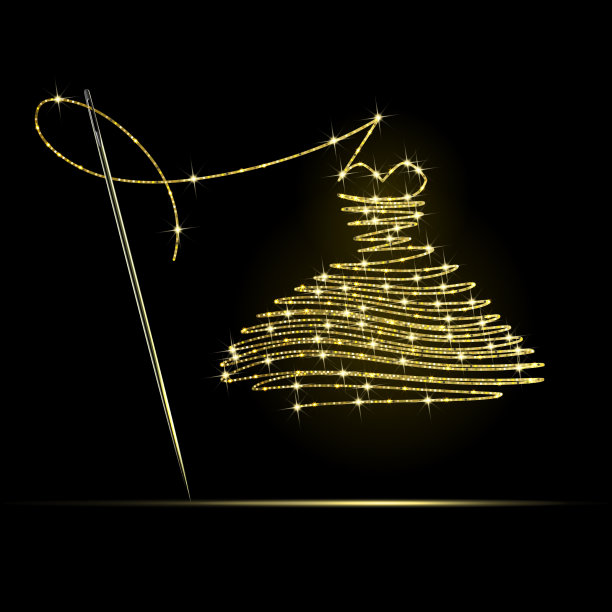 缝纫针用金线绣在上面图片下载