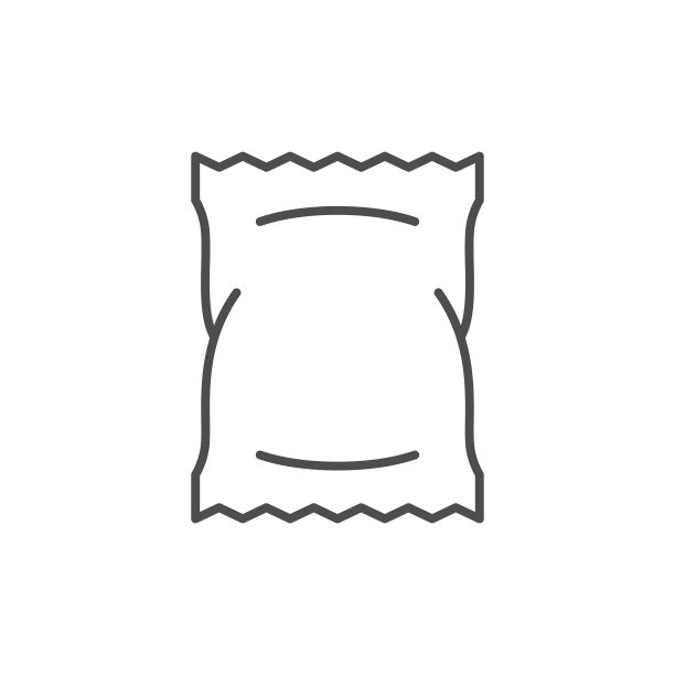 食品包装袋线轮廓图标图片下载