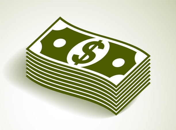 现金、美元、钞票堆叠图标简单化图片下载