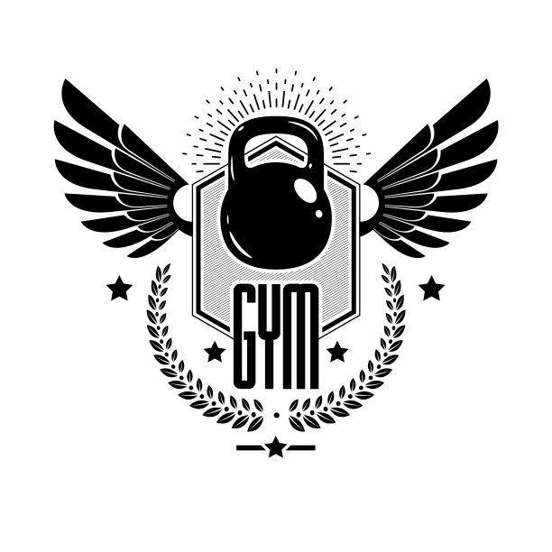 健身和健身运动标志模板图片下载