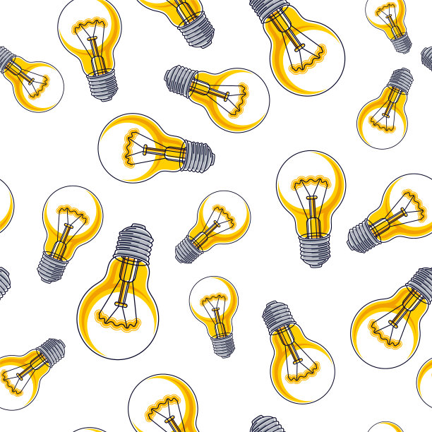 灯泡无缝背景创意创意图片下载