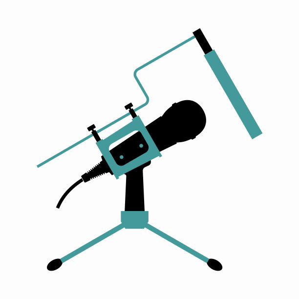 台式麦克风与可调节的桌子支架图片下载