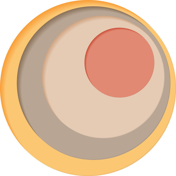 圆形调色板四色一白图片下载