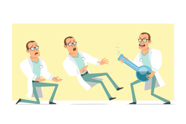 卡通扁搞笑强医生男人物集图片下载