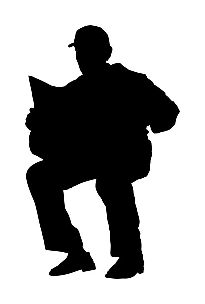 退休老人看剪影图片下载