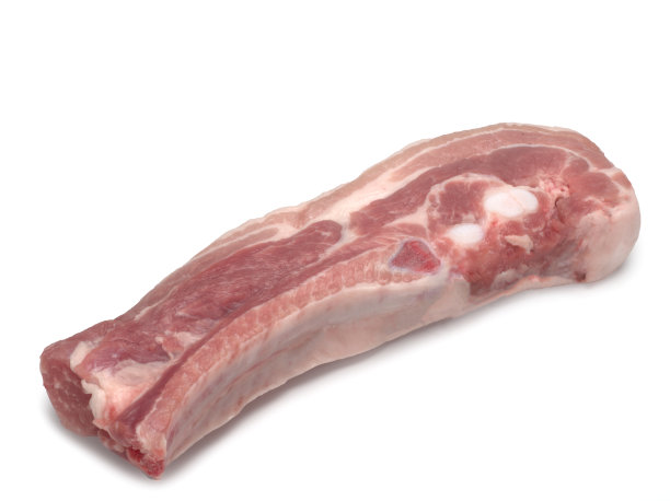 生肋排孤立在白色背景图片下载