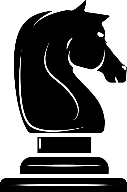 黑骑士棋子孤立风格图标图片下载