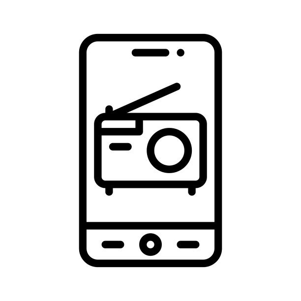 广播APP和移动应用图标图片下载