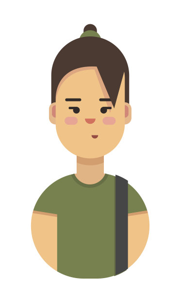 十几岁的女学生在绿色布与一个包图片下载