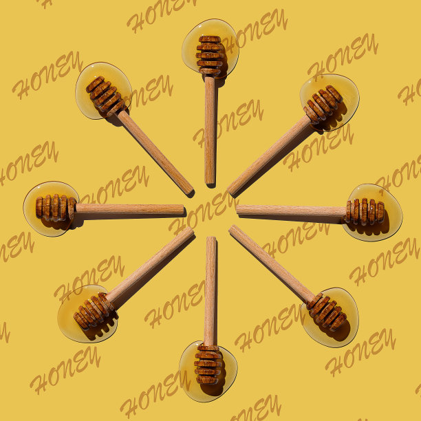 图案背景与孤立的蜂蜜和蜂蜜斗图片下载