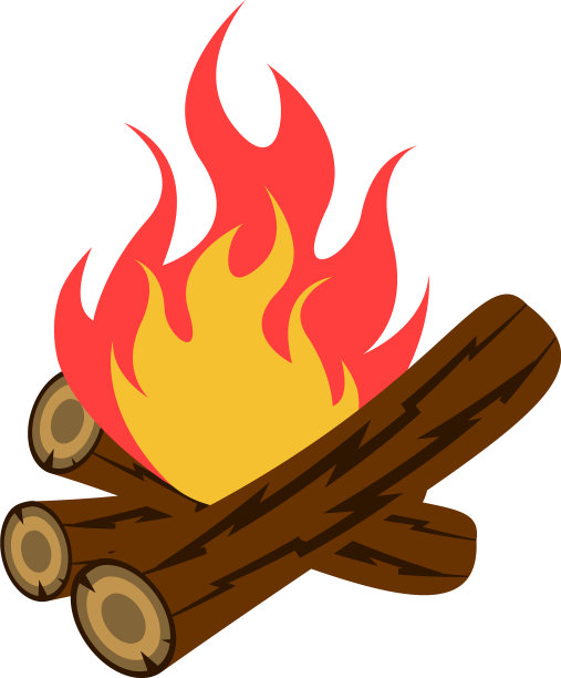 篝火图标设计模板孤立图片下载