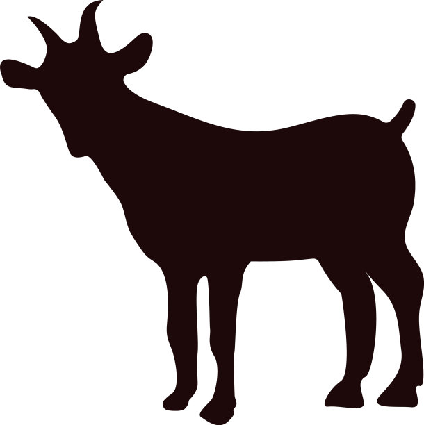 山羊图标设计模板孤立图片下载