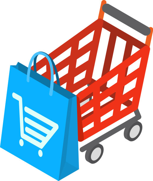 线下购物图标等距风格图片下载