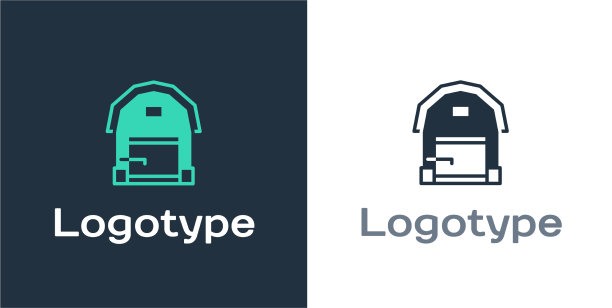 标识型农场房子图标孤立在白色图片下载