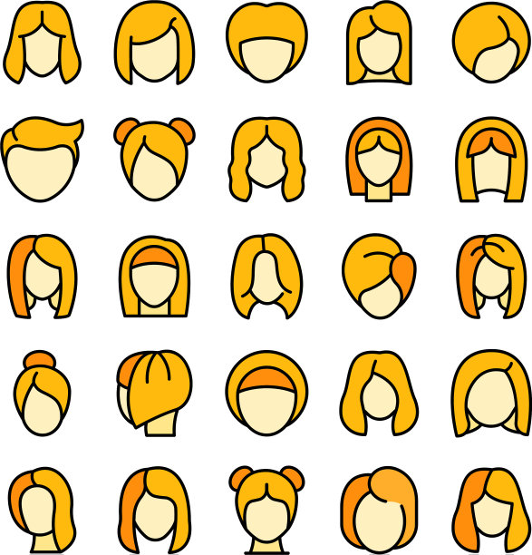 假发图标设置平图片下载