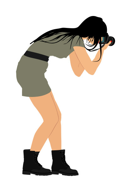 带着相机的女摄影师图片下载