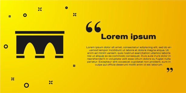 黑色桥梁为火车图标孤立在黄色图片下载