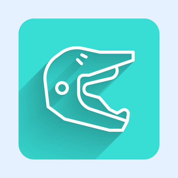 白线摩托车越野赛摩托车头盔图标图片下载