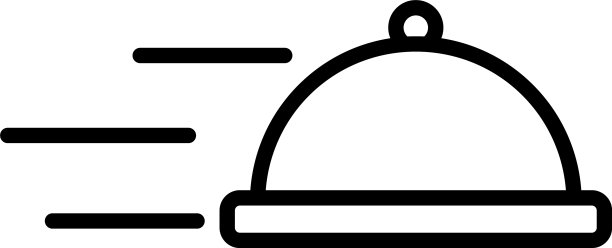 托盘服务器快速送餐线风格图标图片下载