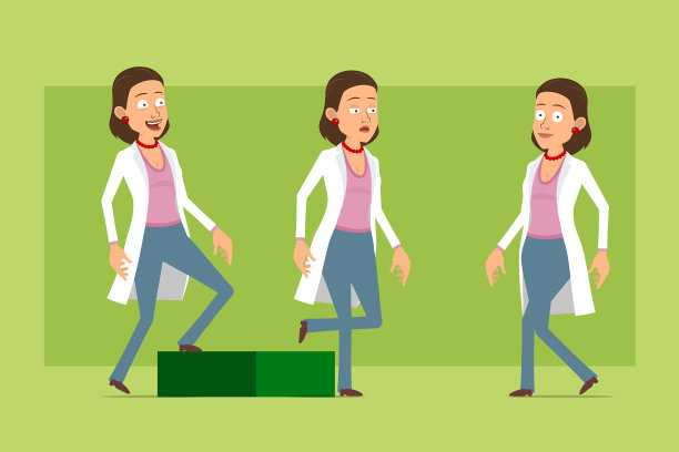 卡通扁搞笑女医生人物设定图片下载