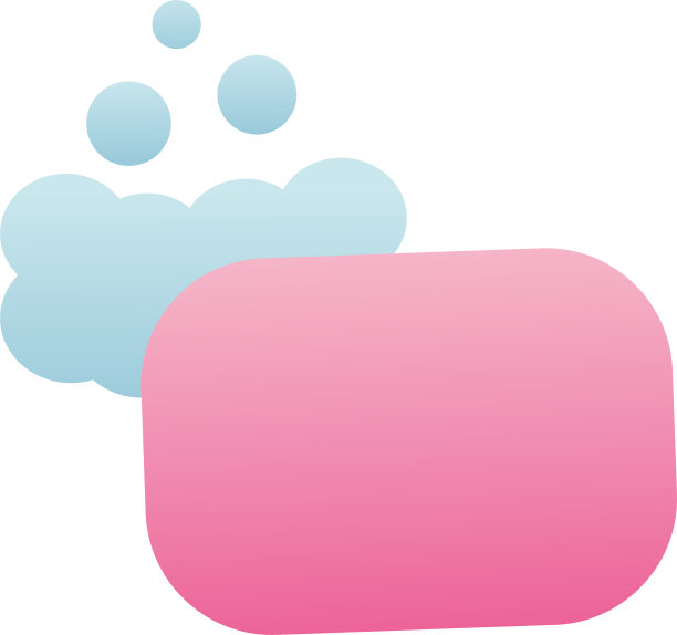 肥皂条与泡沫隔离图标图片下载