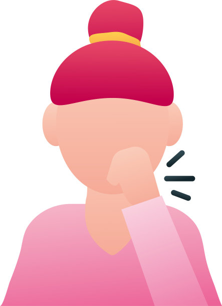 女人咳嗽头像人物图标图片下载