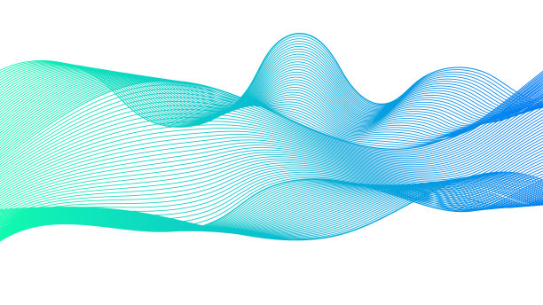 抽象背景与彩色波浪梯度线图片下载