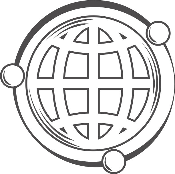 指针图标周围的全球地图世界连接图片下载