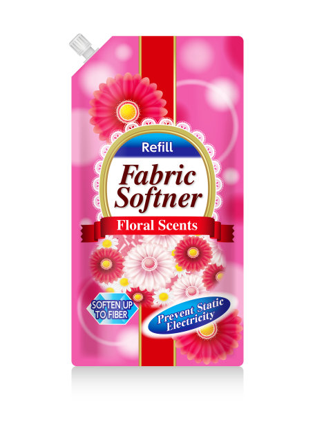织物柔软剂插图。模板。图片下载