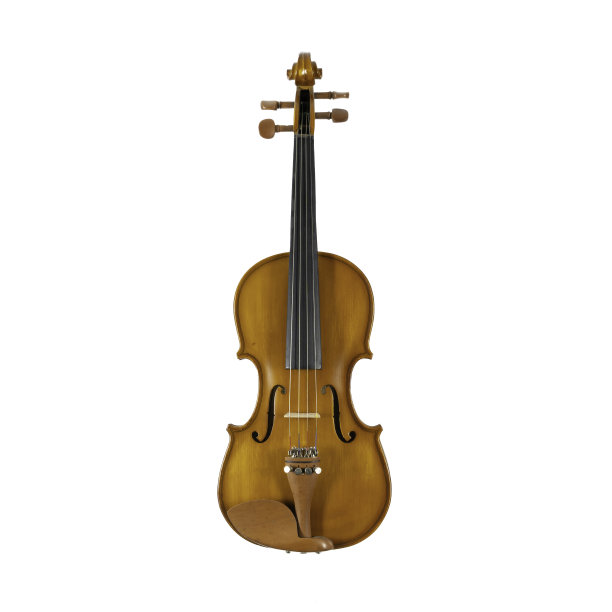 棕色木制小提琴孤立在白色背景上图片下载