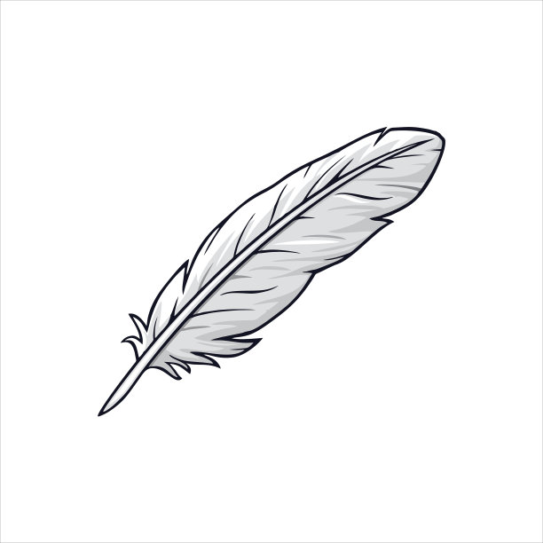 艺术羽毛标志图标图片下载
