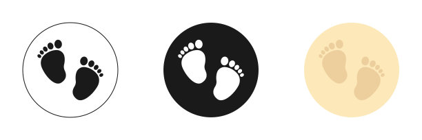 为脚平面设计的一组网络图标。图片下载