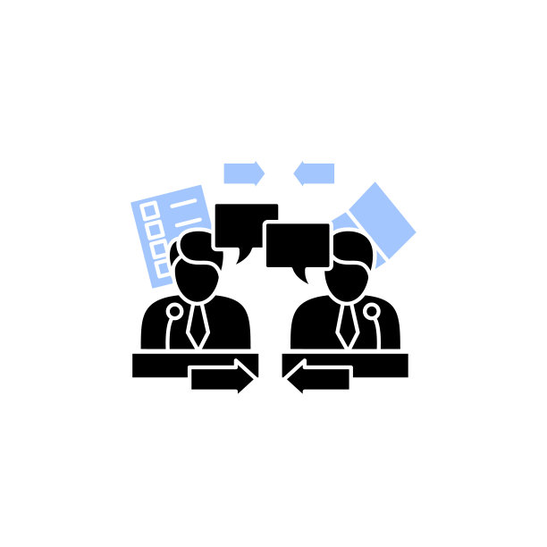 候选人辩论字形图标图片下载