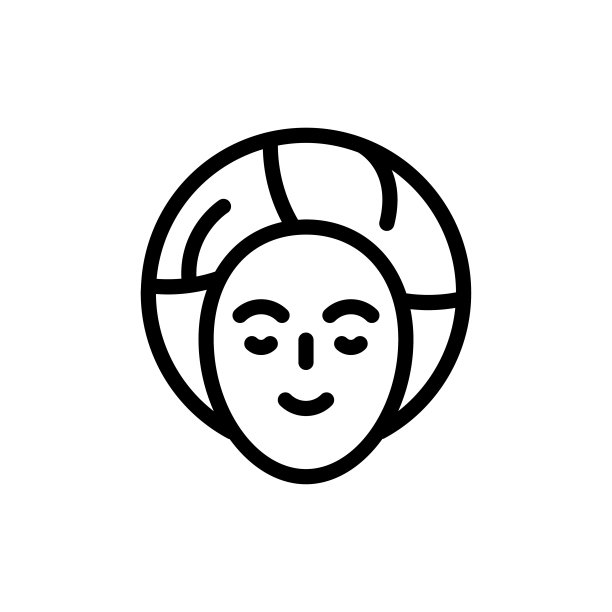 水疗女人矢量轮廓图标。EPS 10个文件图片下载