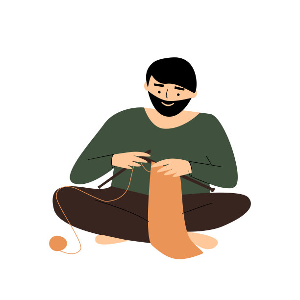 针织的男人图片下载