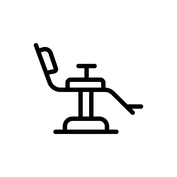 临床主席矢量轮廓图标。EPS 10个文件图片下载