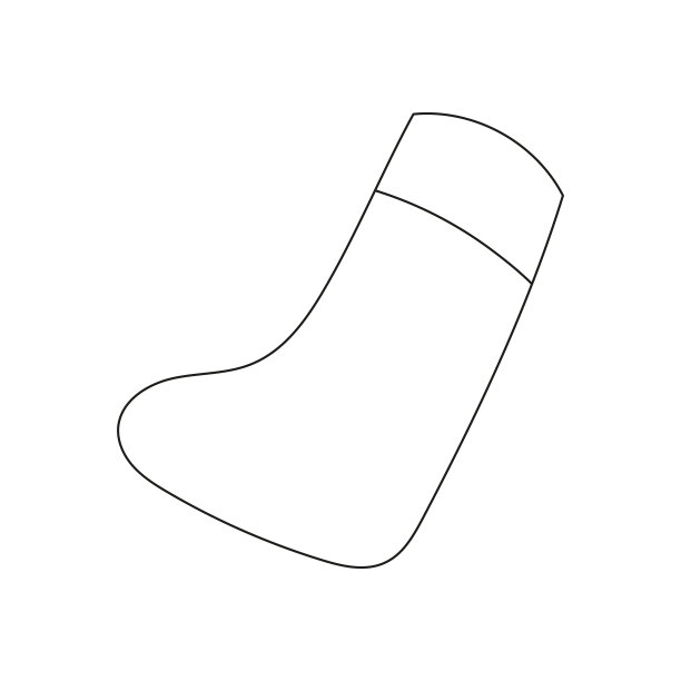 孤立的礼物袜子。图片下载