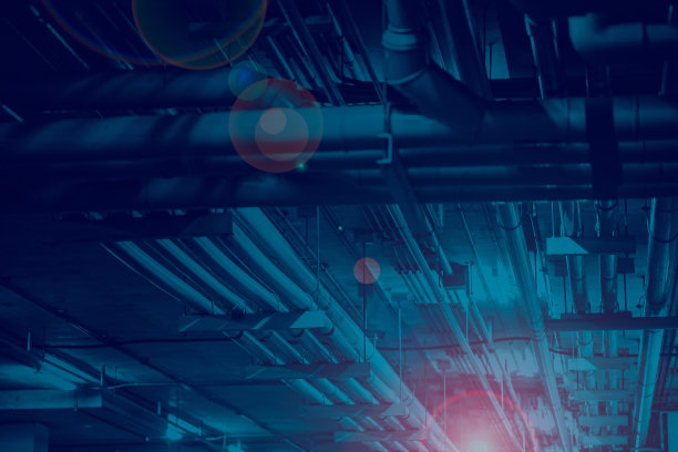 水管蓝色调为石油和天然气运输系统和管道基础设施行业设计和工程背景。图片下载