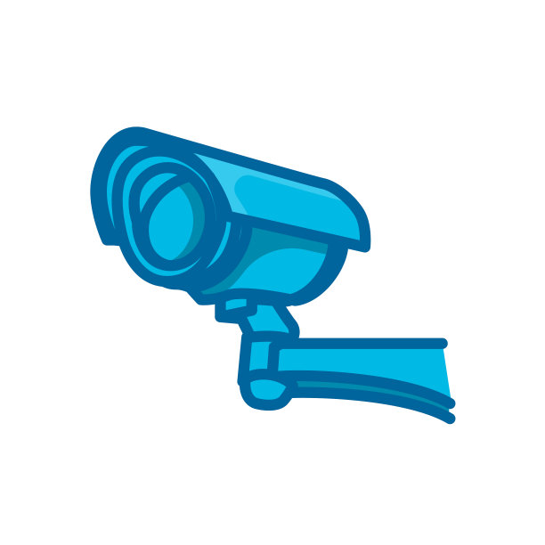 闭路电视摄像机图标孤立的白色背景图片下载