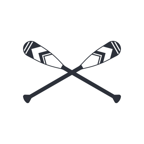 横桨标志在平面风格，向量图片下载