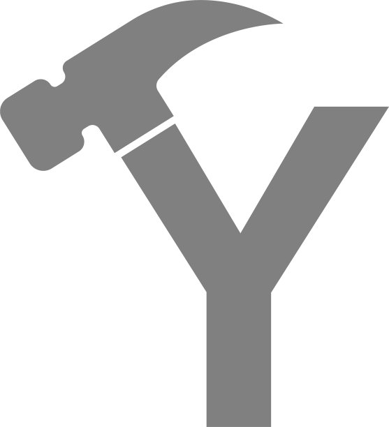 字母y和锤子组合图标标志设计图片下载
