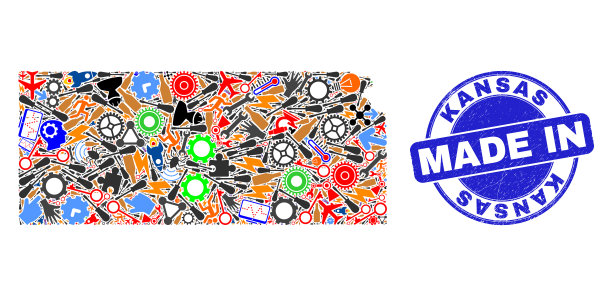 制作堪萨斯州地图和马赛克图片下载