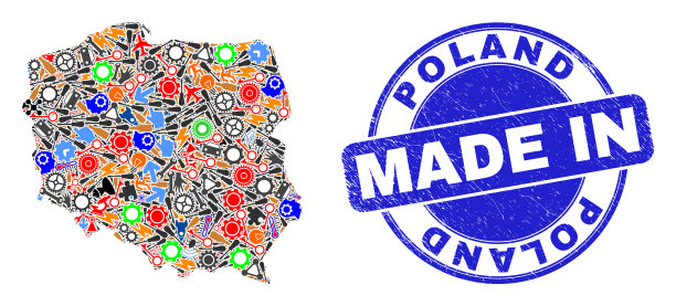 工程马赛克波兰地图和遇难图片下载