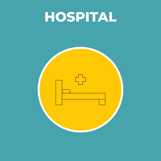 对于Covid-19时期的设计师和开发者来说，非常有用的医院病床医疗图标图片下载