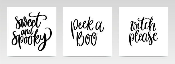 万圣节引号字母排版集图片下载