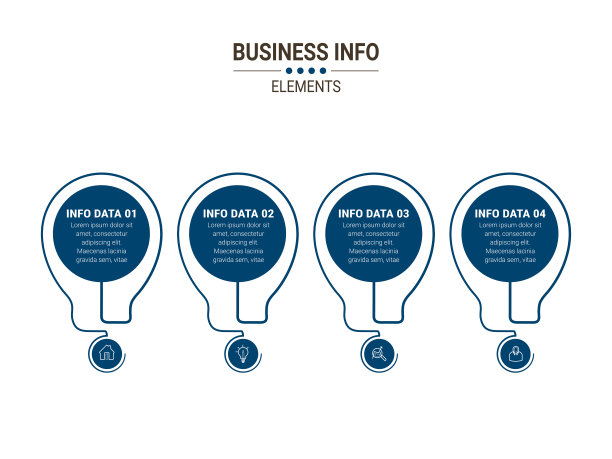 矢量插图信息图设计模板与图标。可用于工作流程布局，图表，年度报告，网页设计。图片下载