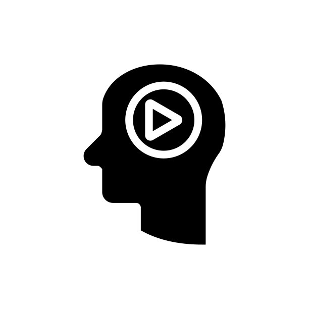 白扁头人与游戏按钮图标隔离与长阴影。矢量插图素材插图图片下载