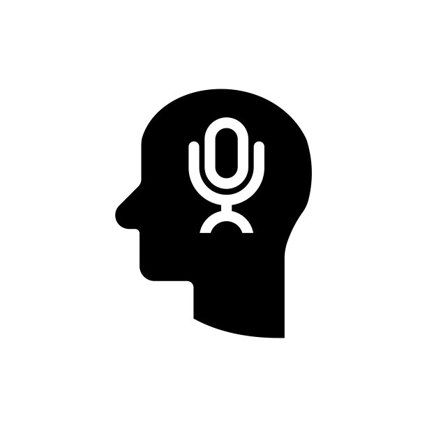 麦克风在人的头图标股票插图图片下载